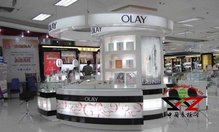 OLAY化妆品展示柜台制作|效果图设计